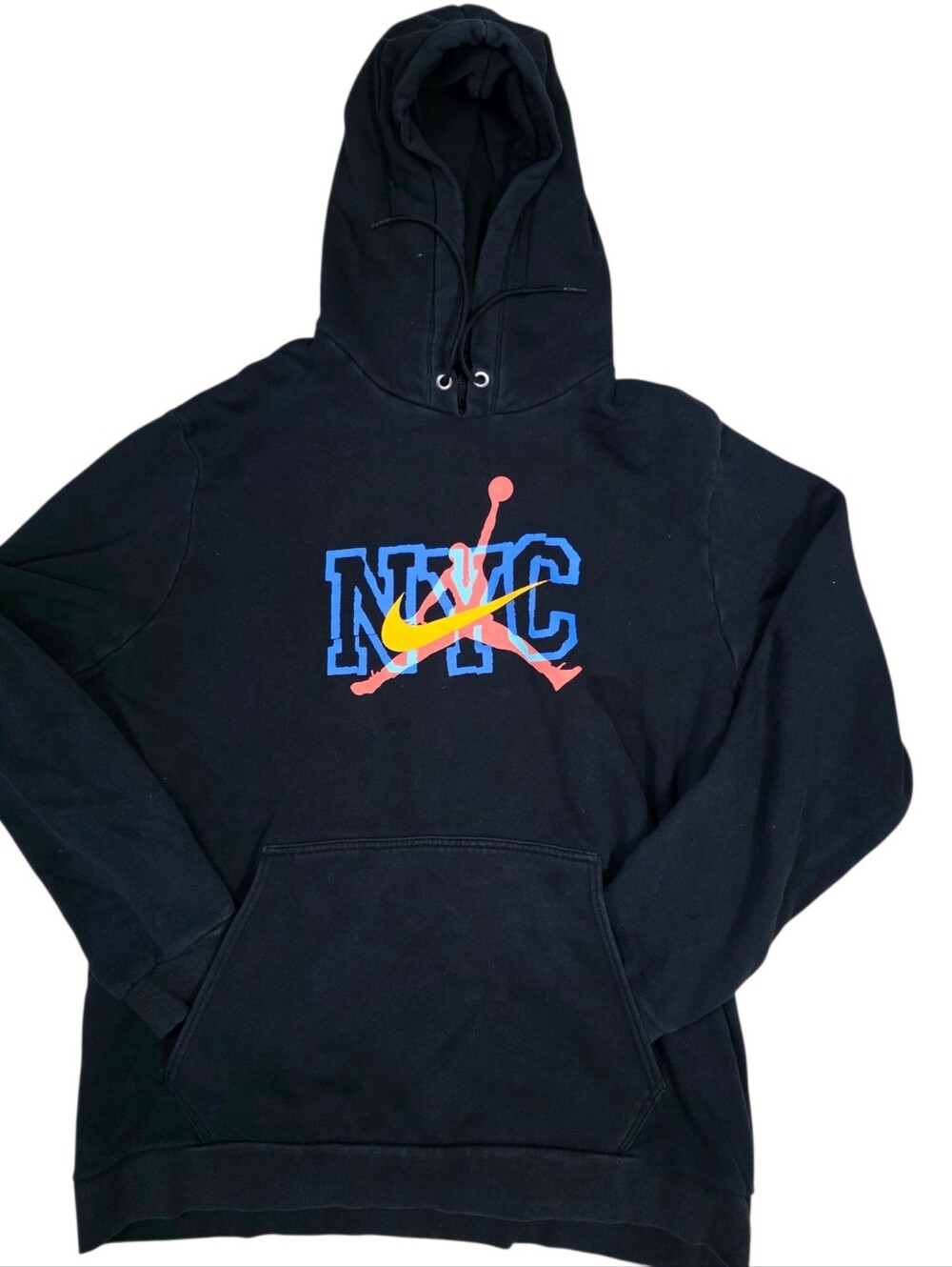 Nike Air Jordan NYC Fleece Pullover Hoodie Black Men's SZ XL  CZ5939-010 FRS